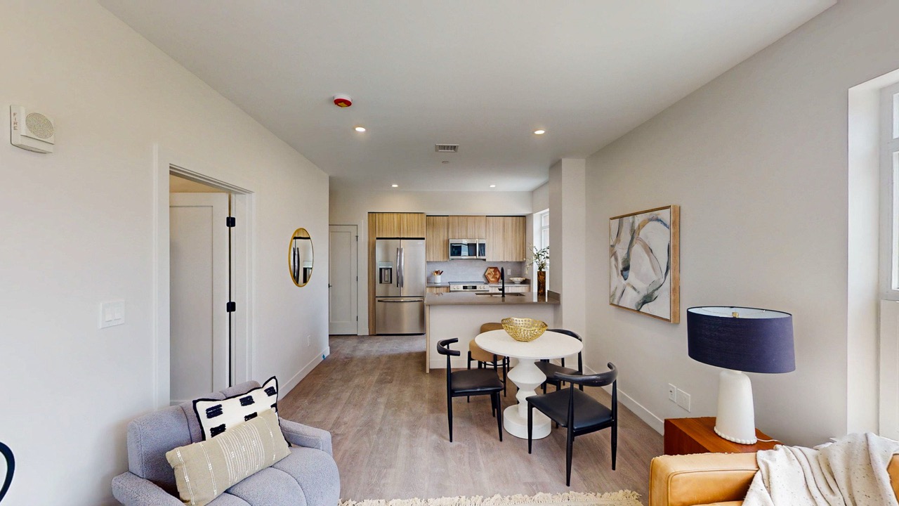 75 Willow Unit 201 · staged living room and kitchen